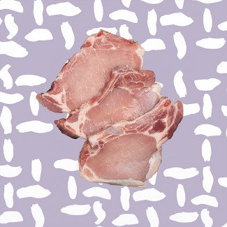 Côtelettes de porc dans le filet - 300g