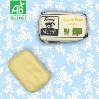 Beurre doux de baratte fermier BIO