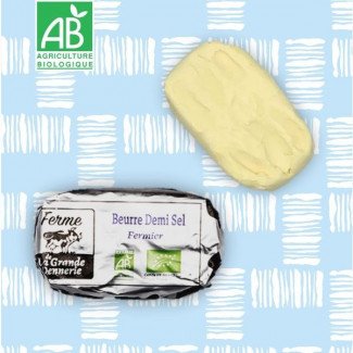 Beurre demi-sel de baratte fermier BIO