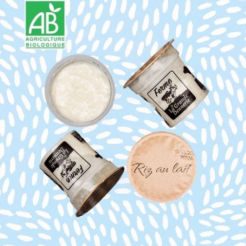 Riz au lait entier fermier BIO - 4 pots