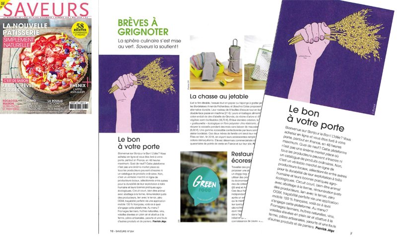 Article Magazine Saveurs Bonjour Le Bon